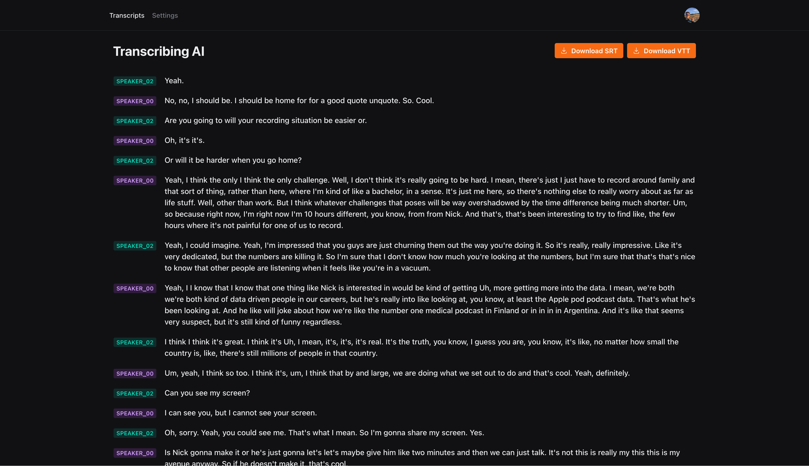 Transcribing AI