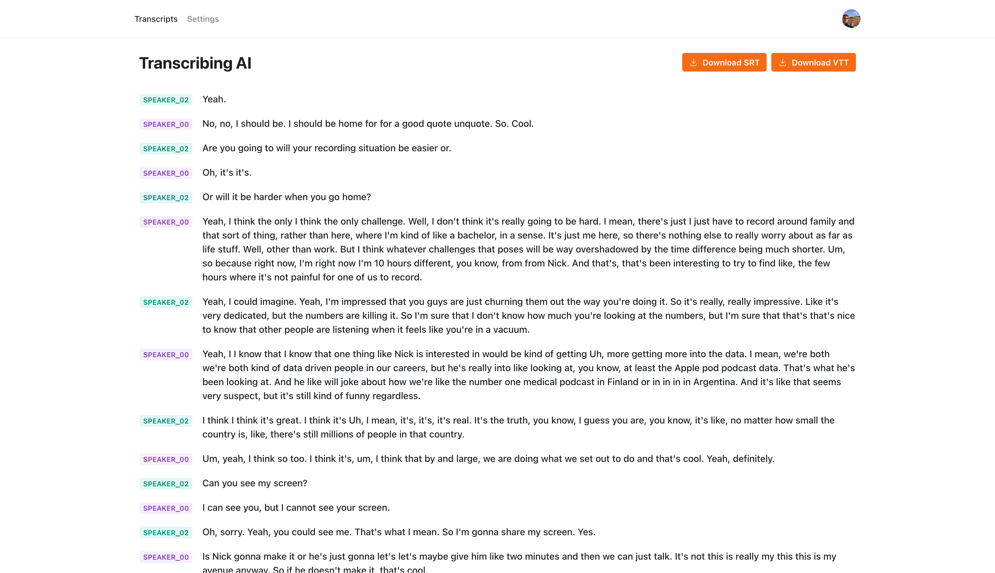 Transcribing AI
